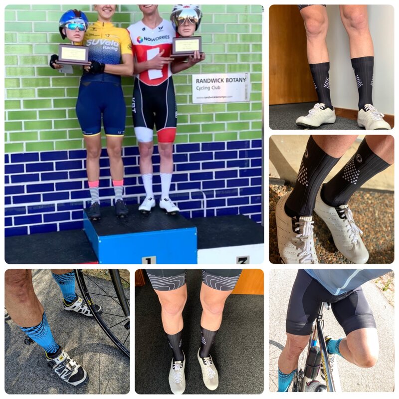 DAREVIE-Chaussettes de cyclisme coordonnantes pour hommes et femmes, chaussettes de vélo professionnelles, haute vitesse, aérées, respirantes, course VTT, chaussettes de cyclisme sur route