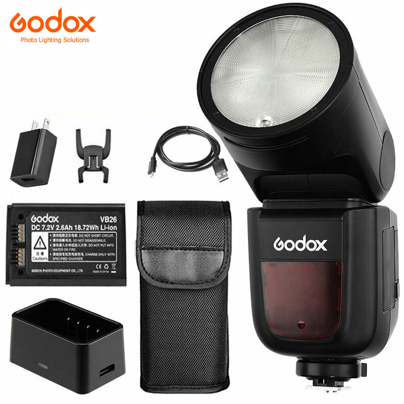 Godox V1 V1S/V1N/V1C/V1O/V1F TTL Li-ion okrągła głowica lampy błyskowej lampy błyskowej do Nikon/Sony/Canon/Fujifilm/Olympus + XPRO Trigger