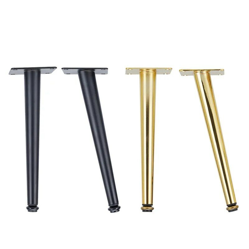 4 Stück Möbel beine Gold schwarz verstellbare konische Metall füße für Tisch Sofa Schrank Schrank Hocker Stuhl Füße Zubehör