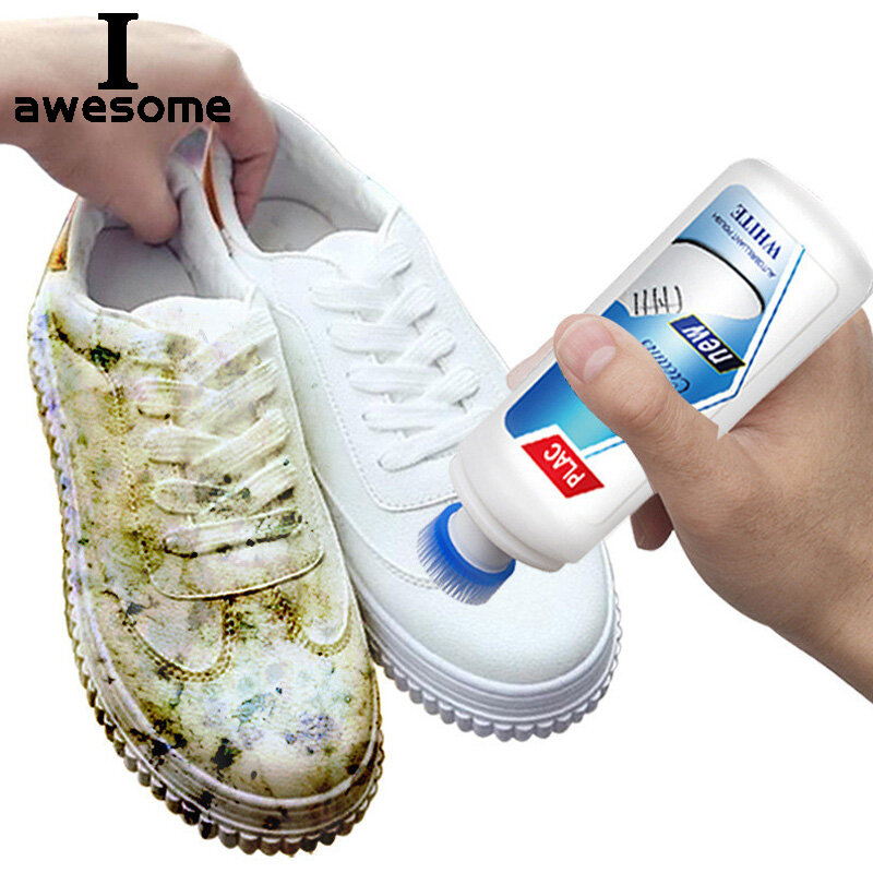 Iawesome-Nettoyeur de chaussures blanches, outil de livres de polissage pour baskets en cuir décontractées, brosses à chaussures, fournitures d'éponges, étiquettes magiques