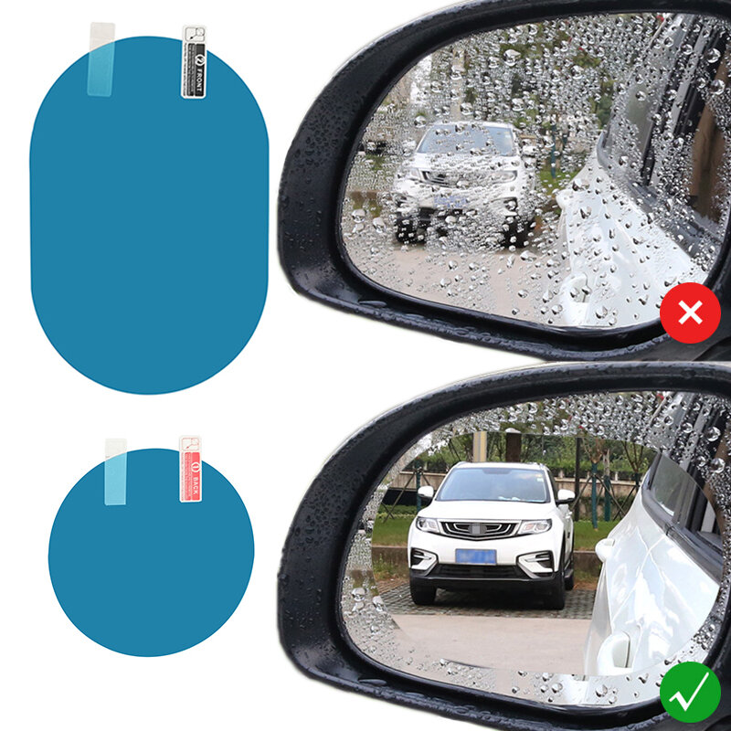 Anti Fog Auto Sticker Auto Spiegel Venster Clear Film Auto Achteruitkijkspiegel Beschermfolie Waterdichte 2 Stks/set