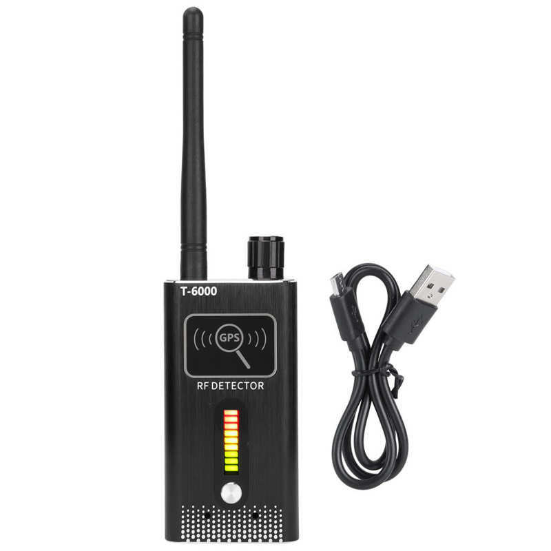 Proker gsm detector T-6000 detector de sinal para rastreadores de carro bugs para o telefone móvel disfarçado software cor preta