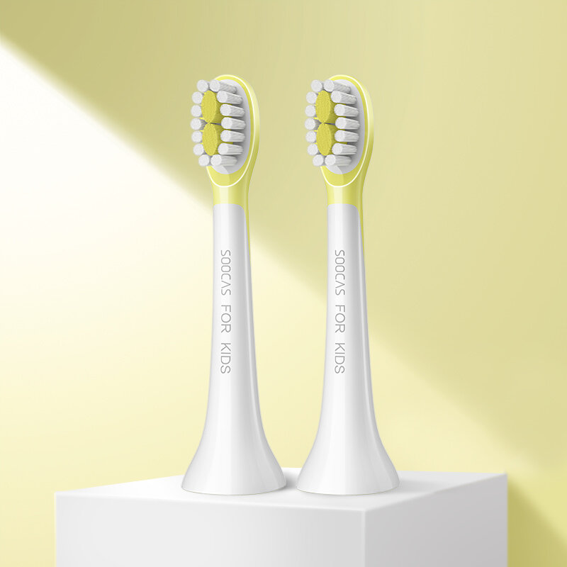SOOCAS C1-cabezales de repuesto para cepillo de dientes para niños, Gel de silicona blanda, cabezal certificado FDA, boquilla de cepillo de dientes eléctrico para niños, Oral