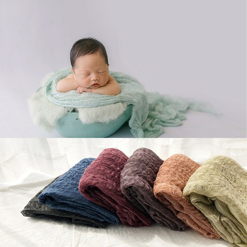 Adereços para fotografia de bebê, cobertor macio de algodão para enfaixar recém-nascido, estúdio fotográfico