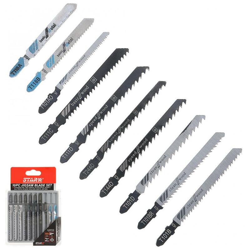 10pcs  Jigsaw Blade Set Metal Steel Jigsaw Blade Set Fitting For Plastic Woodworking Tools Top Combination Reciprocating Saw