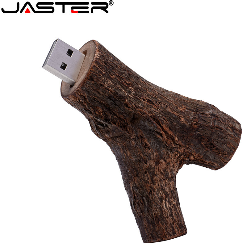 JASTER custom logo hot selling creative Tree fork U disk USB 2.0 pen drive 4GB 8GB 16GB 32GB 64GB 128GB USB flashdrive for gifts