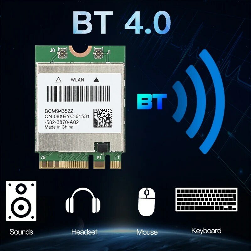 Không Dây Kép Hackintosh BCM94360NG WIFI Thẻ NGFF M.2 1200Mbps Bluetooth4.0 BCM94352Z NGFF 802.11ac WIFI Adapter DW1560