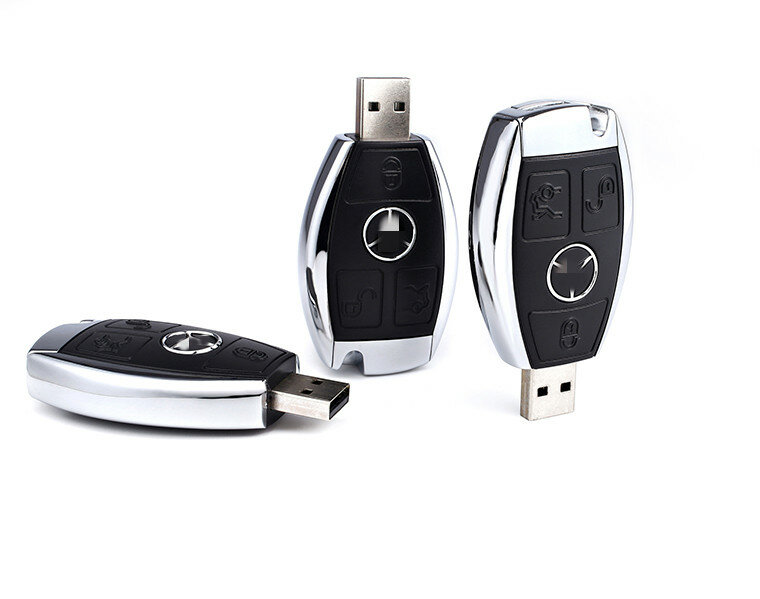 Unidade Flash USB de Capacidade Real, USB 2.0, 512GB, 256GB, 128 GB, 64GB, 32GB, Mercedes Benz Car Key, Capacidade Real, Moda, Hot Selling, 2023
