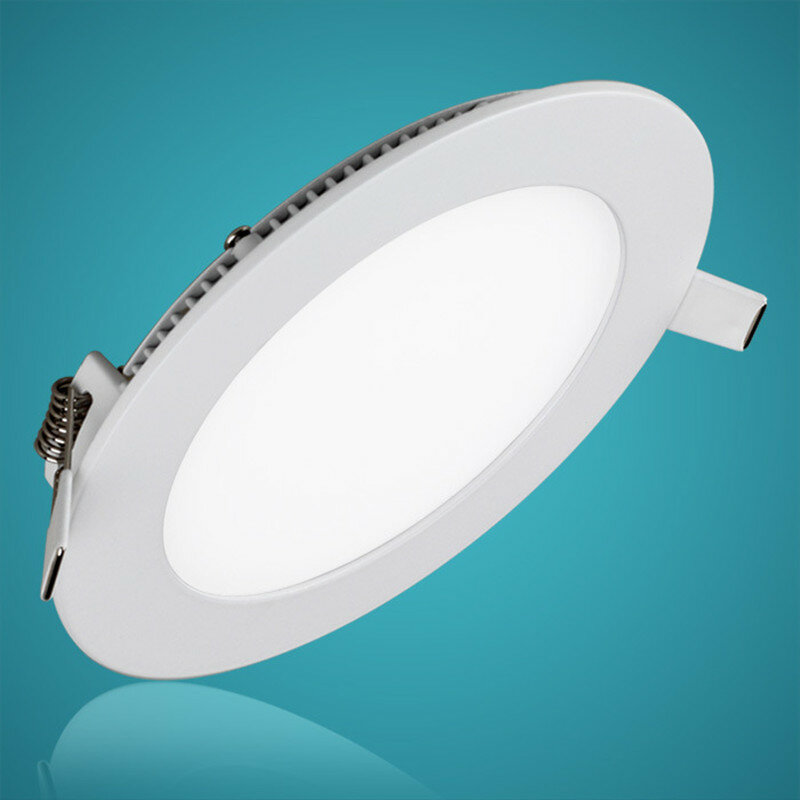 Spot lumineux LED ultramince encastrable pour le plafond, avec alimentation, 3/6/9/12/15W, ac 220v, blanc chaud/blanc froid