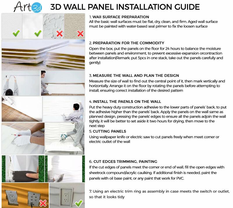 Panel Dinding 3D Bata Putih Dekoratif Plastik 50X50Cm untuk Ruang Tamu Kamar Tidur Paket Latar Belakang TV dari 12 Ubin