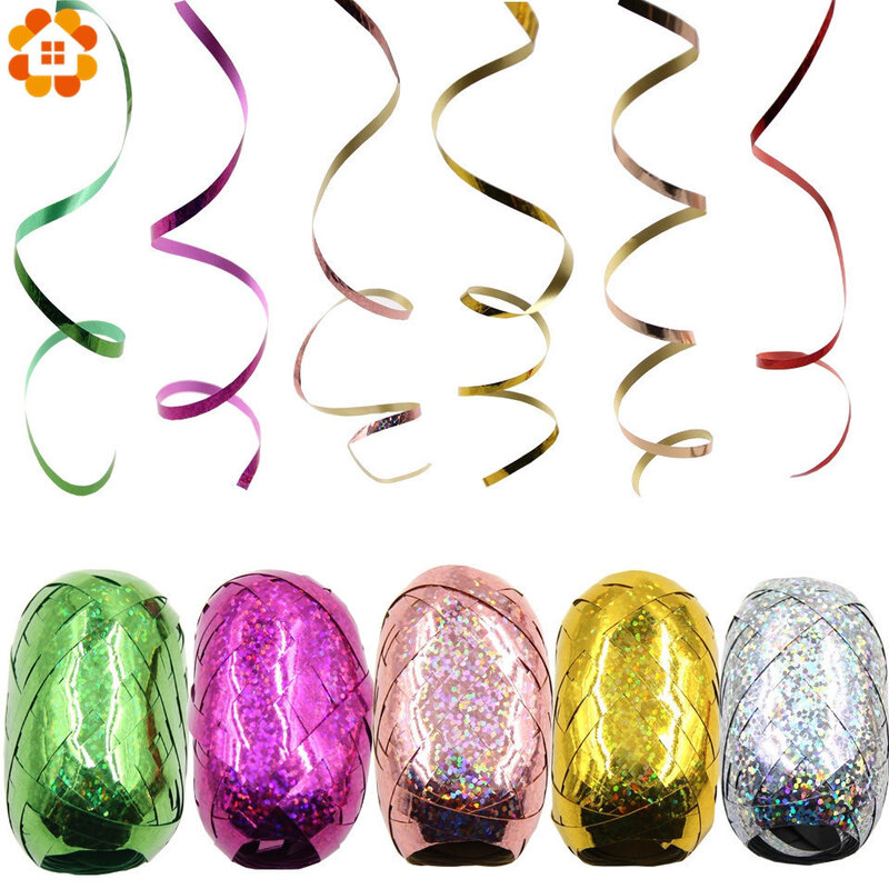 1Pack 5mm*10m Balloon Rope Foil Balloon Laser Ribbon For Air Balloon Wrapping Tap Home Wedding Birthday Party Decoration