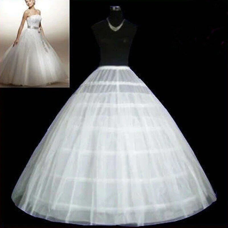 6 Hoops Two layers tulle Wedding Petticoat Ball Gown Crinoline Slip Underskirt For Dress Accessories