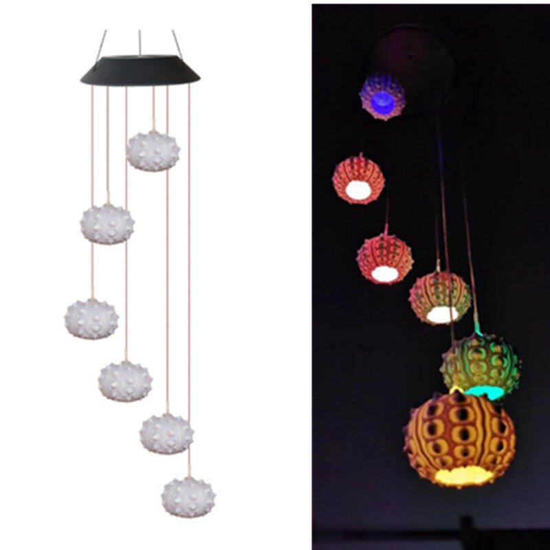 LED Solar Powered Butterfly Wind Chimes Light Home Garden Hanging Lamp Decor Outdoor Solar Lamp