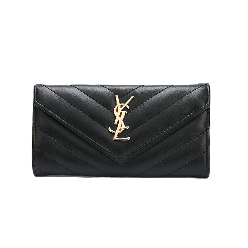 2021 Fashion Zipper Women's Long Wallet Lingge Card Bag Mobile Phone Pocket Change