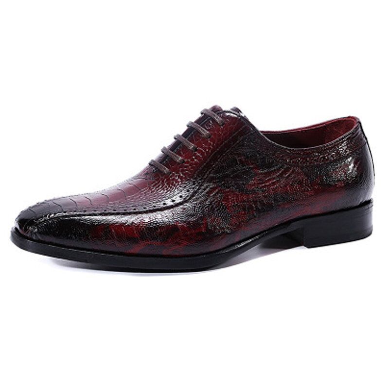 Jineyu – chaussures à lacets en cuir véritable pour homme, style britannique Low help, pour le travail