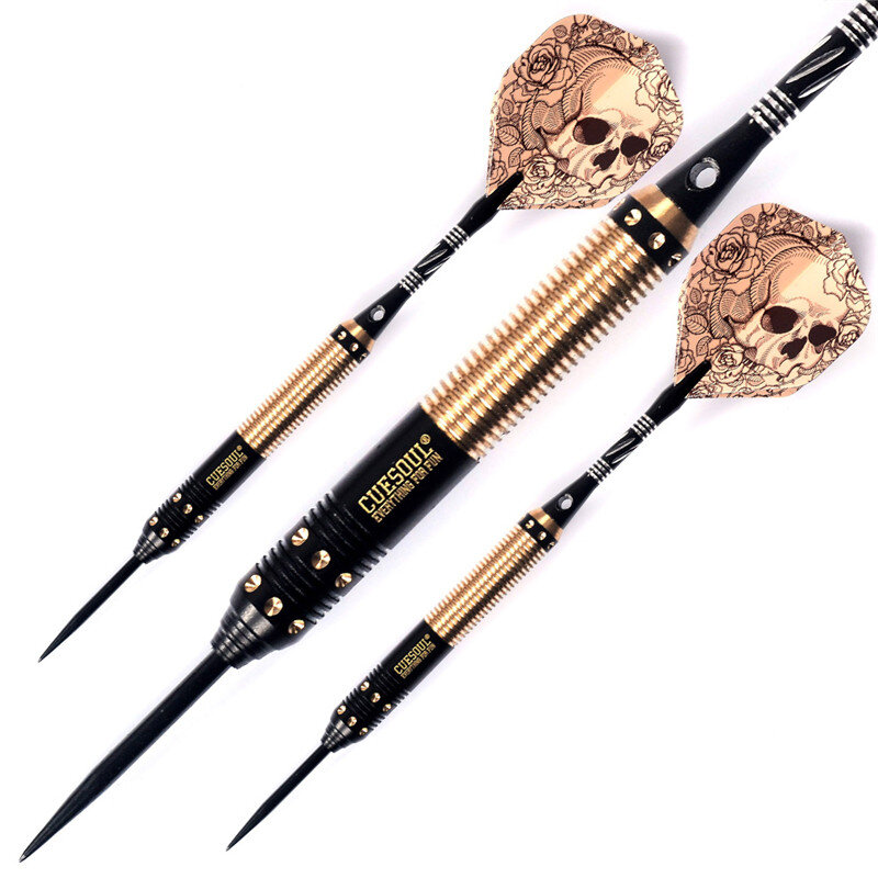 New CUESOUL 23g 25g 27g Professional Steel Tip Darts Golden And Black Dart Body With Dart Flights