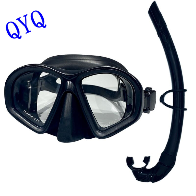 Máscara de mergulho natação treinamento ambientalmente amigável sílica gel tubo ventilação dinving máscara conjunto