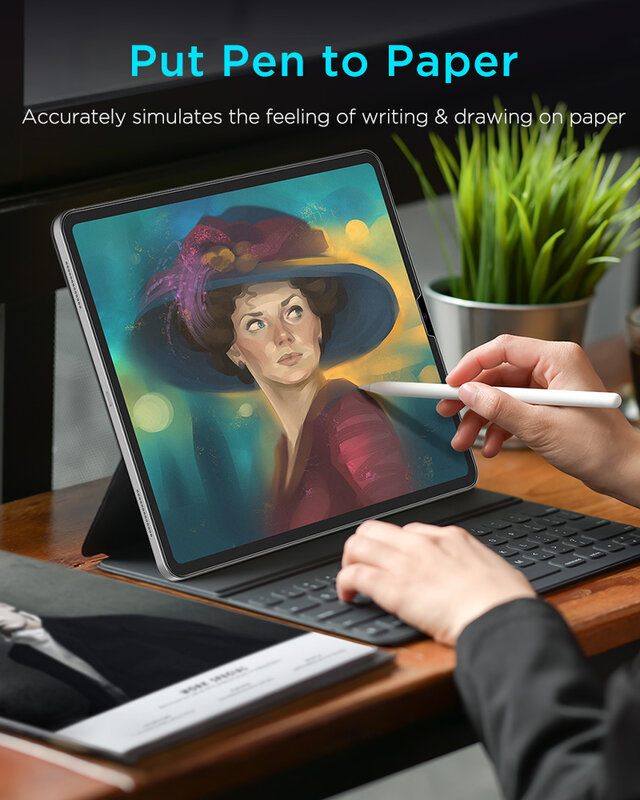 【 PaperLike HD Ver 】เขียนสำหรับ iPad Pro 11 2021 Mini 6 2020 iPad Air 4 10.9 10.2 7th 8th Generation หน้าจอ