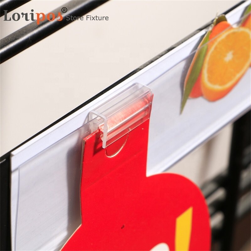 Pvc Data Strip Soft Hard Extruded Pop Card Board Grip Supermarket Shelf Price Tag Display Sign Clamp On Shelf Price Talker