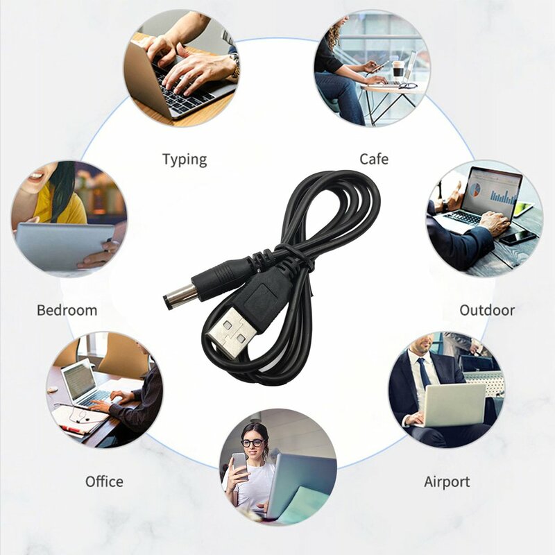 Câble d'alimentation pour routeur WiFi, QC 3.0 USB à DC 1,5a 5.5x2.1mm, 1 pièce, ligne d'alimentation pour bande lumineuse LED, caméra plus d'appareils 12V