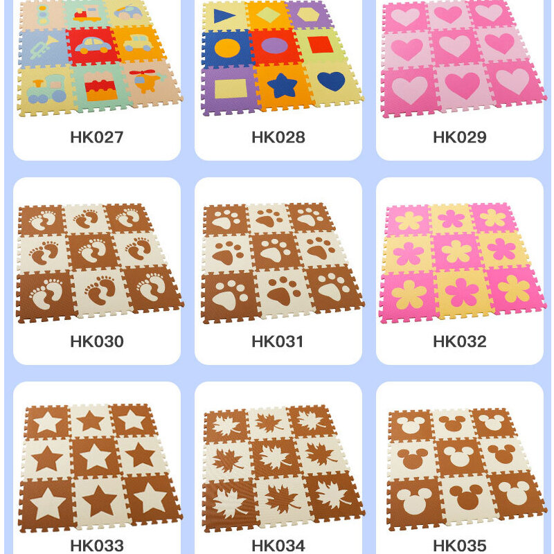 Cartoon Animal Pattern mata do zabawy Puzzle EVA Foam podkładka podłogowa dla dzieci Baby Gym maty do raczkowania maluch dywan losowy kolor