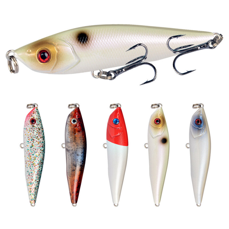 New 80mm 14g Pencil Fishing Lure Sinking Artificial Lures Minnow Japanese Profession Hard Bait Saltwater Pesca Fishing Tackle