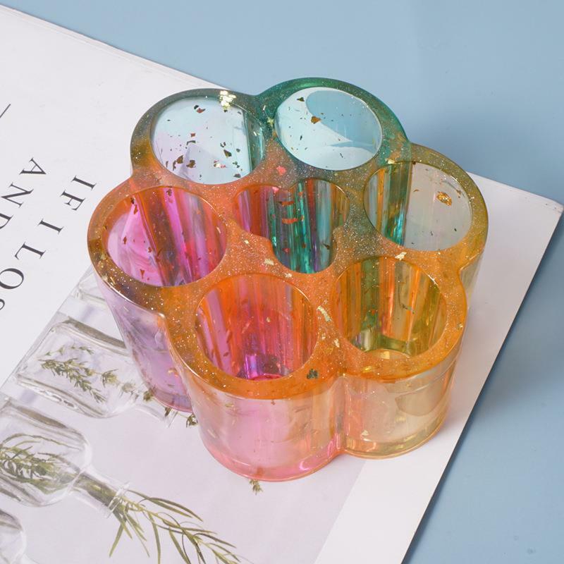 수제 립스틱 보관 상자 수지 금형 UV 에폭시 실리콘 금형 꽃 보관 상자 수지 공예