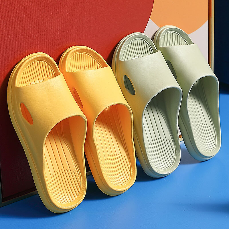 WDZKN-Zapatillas de casa ligeras para mujer y hombre, chanclas planas de EVA con suela suave para interiores, toboganes de baño, H5816B, 2024