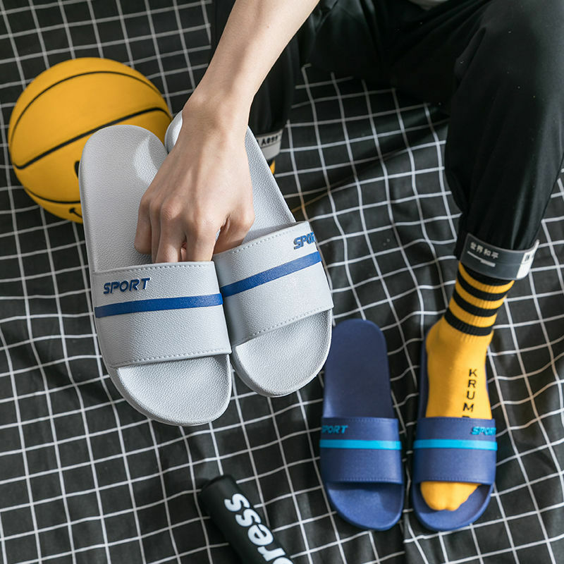 Sandal Mandi Musim Panas Dalam Ruangan Kamar Mandi Mandi Antiselip Anti-bau Lembut Bottoms Mandi Rumah Sandal Sandal Plastik Pria Memakai Di Luar