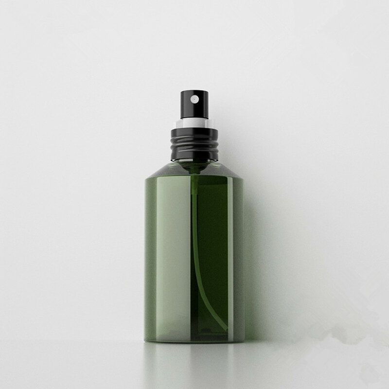 Flacone Spray da 50/100/150/200 Ml flacone spruzzatore in plastica verde portatile riutilizzabile nuovi contenitori cosmetici per bottiglie di profumo da viaggio
