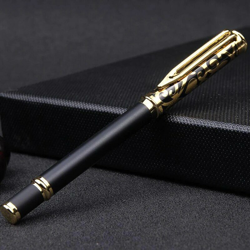 التصميم الكلاسيكي الكامل المعادن الأسطوانة قلم حبر جاف مكتب رجال الأعمال توقيع الكتابة هدية القلم شراء 2 إرسال هدية