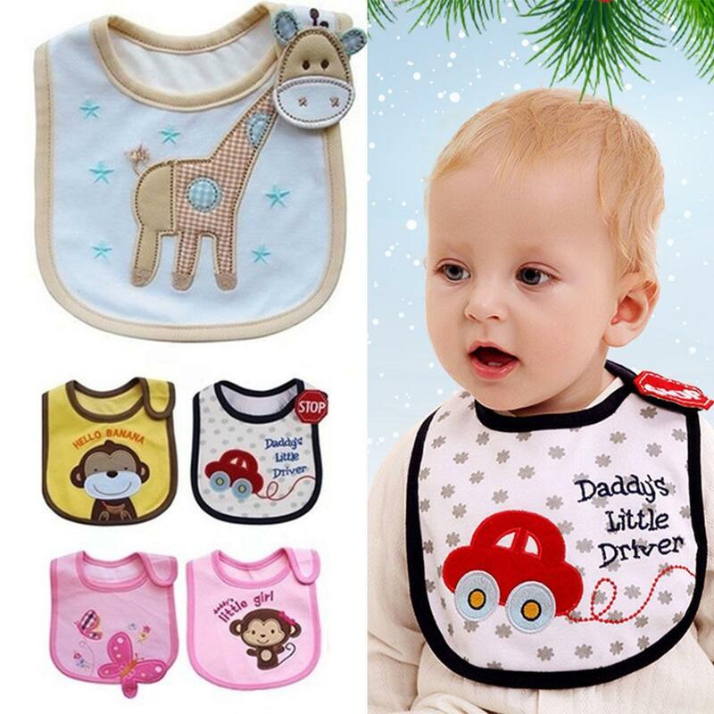 Feeding Baby Bibs Bandana Cute Embroidered Sleeveless Bibs For Baby Girl Bib Saliva Boy Burp Cloths Things Cartoon