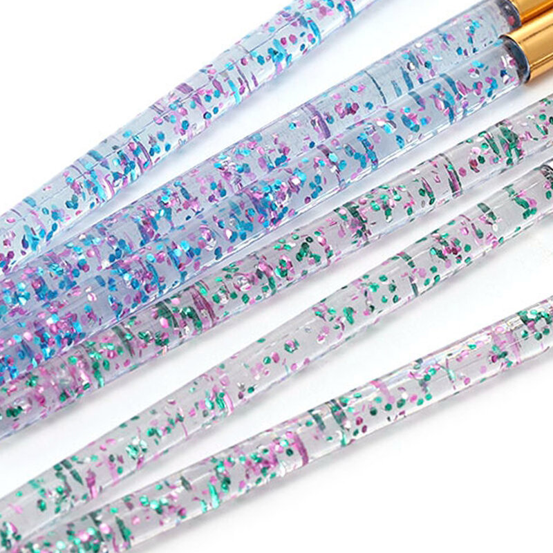 Set di pennelli per Nail Art a righe francesi in acrilico 3 pezzi punte 3D Manicure penna per disegno a linea ultrasottile pennelli per Gel UV strumenti di pittura