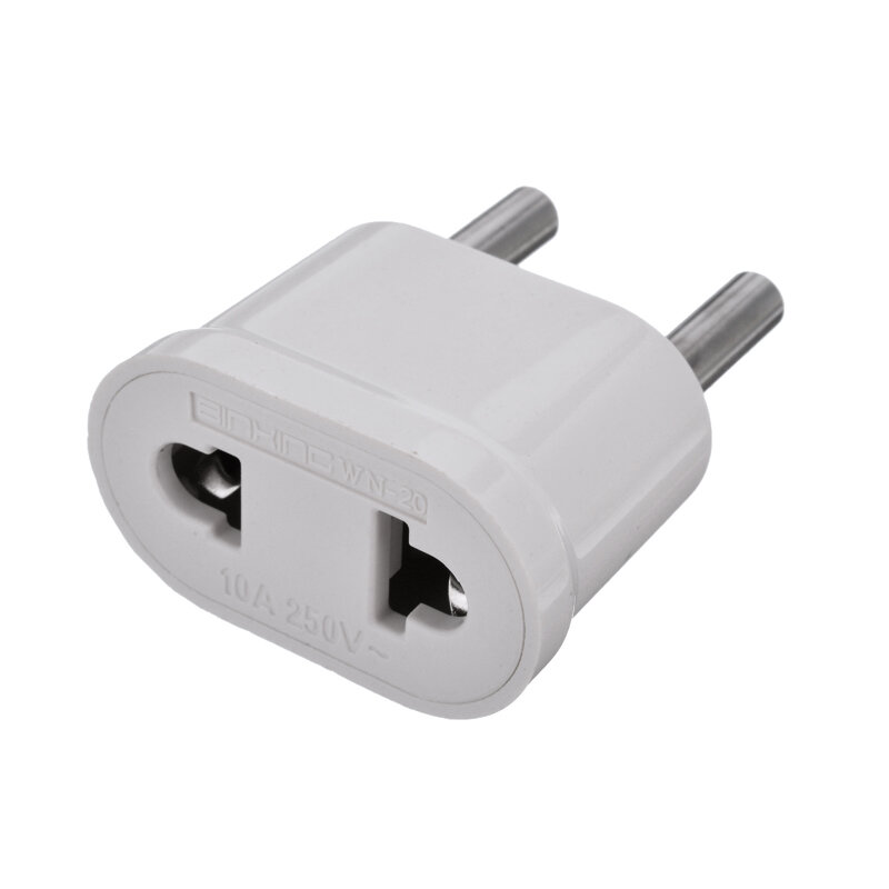 1 pc Branco EUA EUA Para A UE Adaptadores de Alta Qualidade Europa Carregador de Parede de Viagem AC Plug Power Adapter Converter