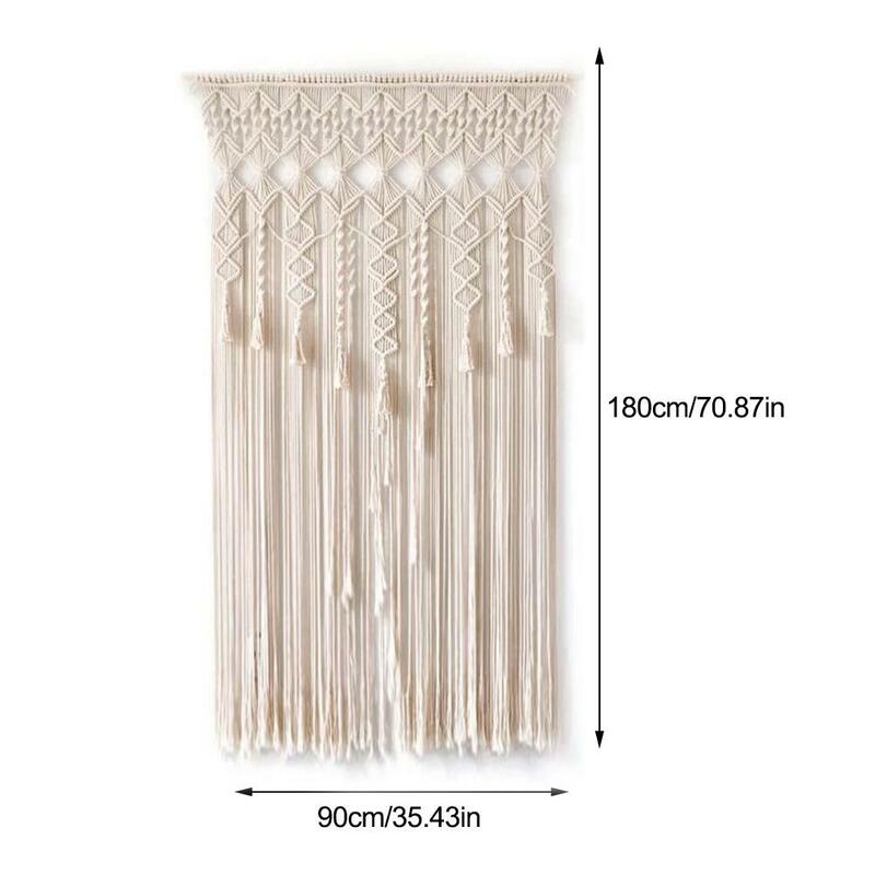 Wall Hanging Macrame Boho Style Hand-Woven Door Window Wedding Decoration Curtain Tapestry For Apartment Bedroom home Decoration