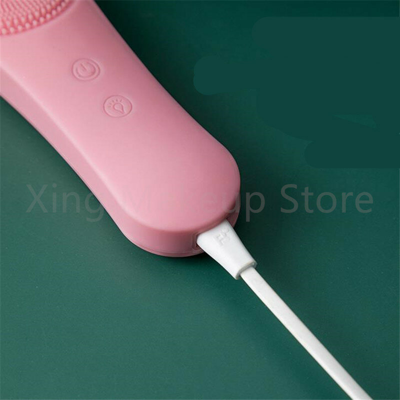 2020 New Electric Silicone Face Cleansing Brush Deep Pore Cleaning Exfoliator Face Scrub Washing Brush Pore Cleaner Tool 20#78
