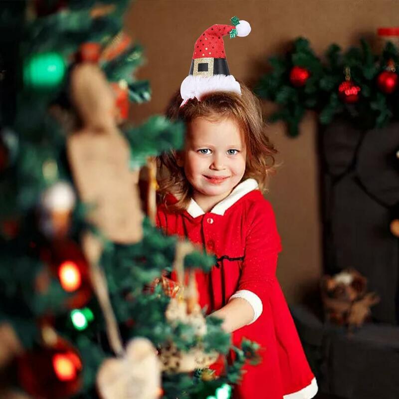 Ikat Kepala Natal untuk Anak Perempuan Aksesoris Rambut Ikat Kepala Topi Natal Modis dan Menarik untuk Cosplay Liburan Natal