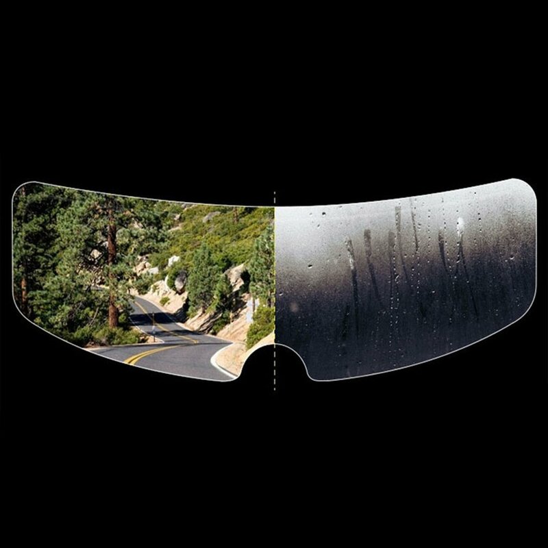 Casco moto universale opzionale pellicola antipioggia trasparente antipioggia Patch antiappannamento trasparente per scudo casco moto