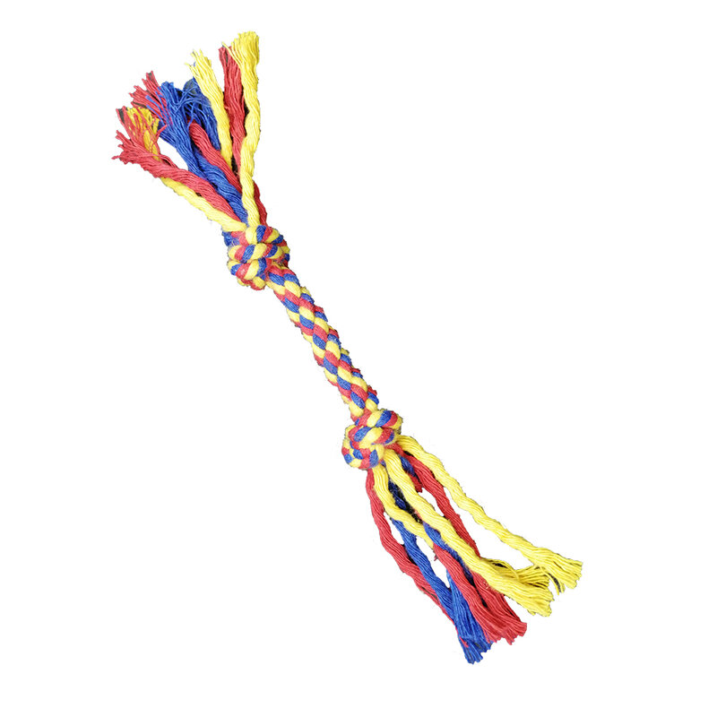 Rope Toy for Pet Dog Puppy Cotton Chew Knot Toy Durable Braided Bone Rope Molar Toy Pets Teeth Cleaning Supplies