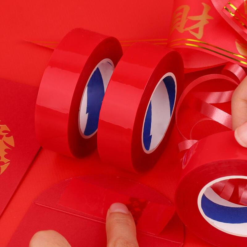 1 Roll 5m/15m Adhesive Tape Strong Stickiness PET No Traces Portable High Transparent Couplet Tapes Spring Festival