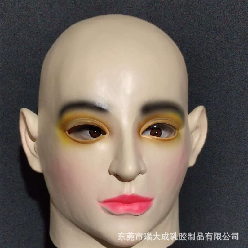 Mascarilla de cabeza de látex para hombre y mujer, máscara facial Suave para transgénero, disfraces de Cosplay para transexuales