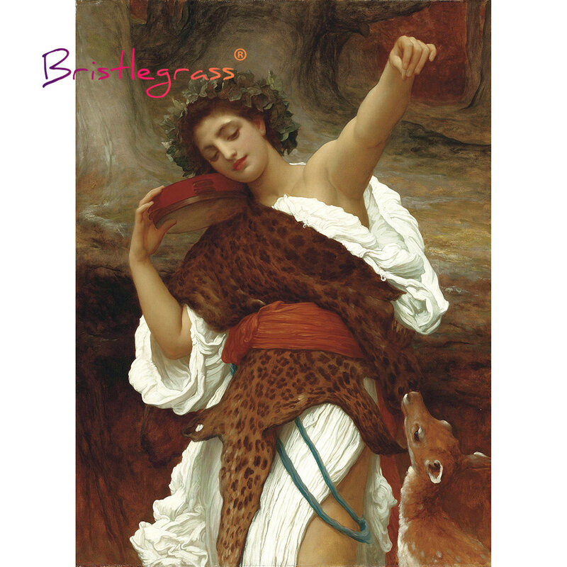 BRISTLEGRASS Wooden Jigsaw Puzzles 500 1000 Pieces Bacchante Frederick Leighton Educational Toy Collectibles Painting Home Decor