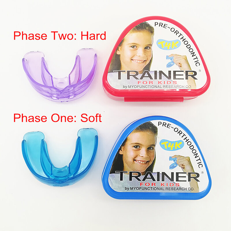 어린이용 T4K 치아 트레이너, 치아 교정 기구, 치아 정렬 교정기, 마우스피스 상 소프트 및 하드