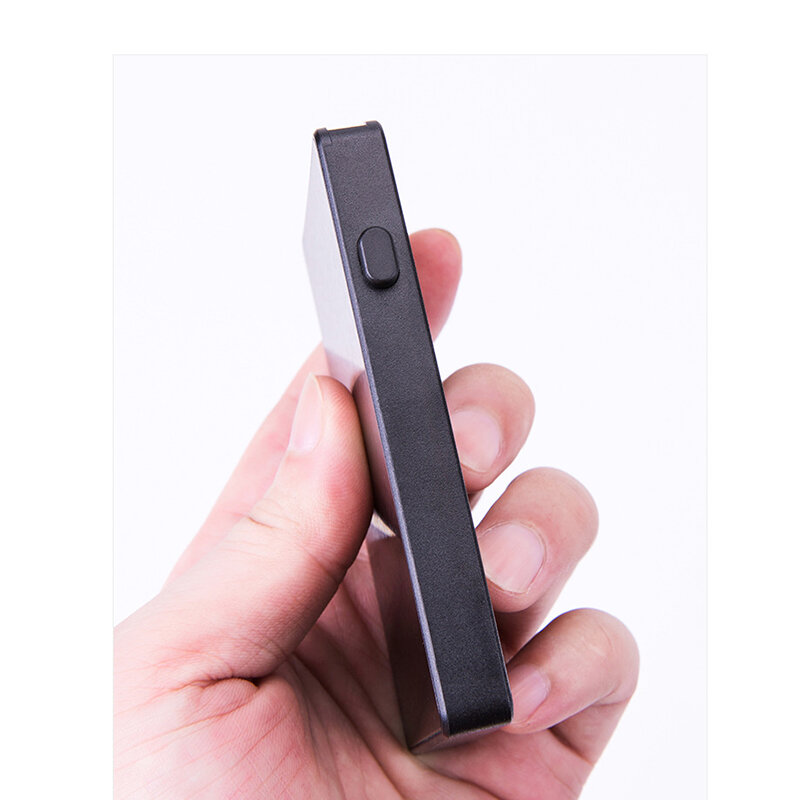 ZOVYVOL Anti-Theft Single Box Smart Dompet Slim RFID Clutch Fashion Pop-Up Push Button Pemegang Kartu Nama card Case