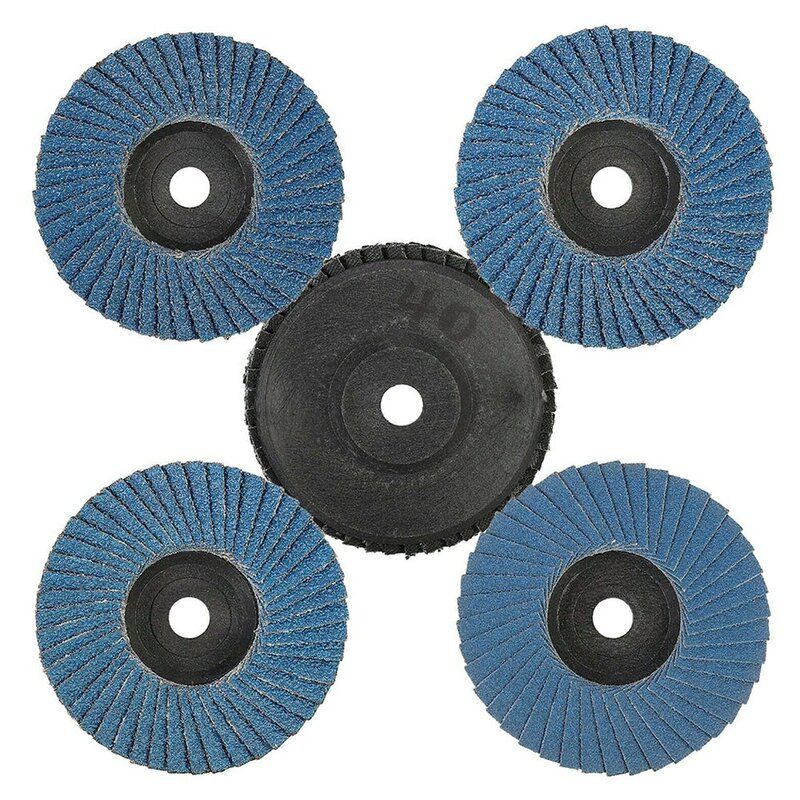 8 pces 3 Polegada discos de aba plana 75mm moagem rodas de corte de madeira para o moedor de ângulo 40/60/80/120 grit disco abrasivo