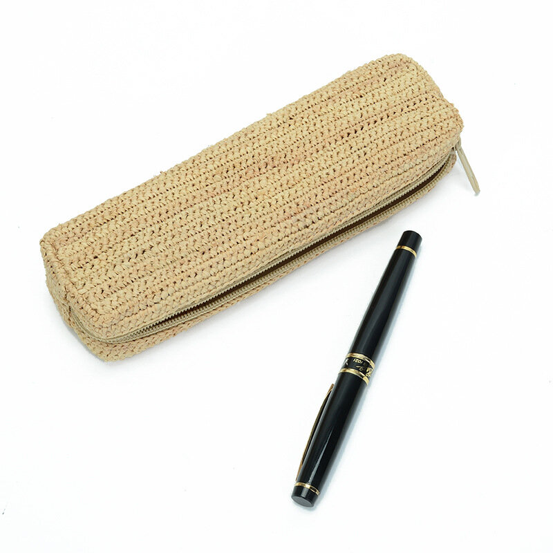 Diysomes nouveau porte-stylo Lafite herbe tissé à la main étudiant étui à stylo amour herbe souhaitant l'herbe