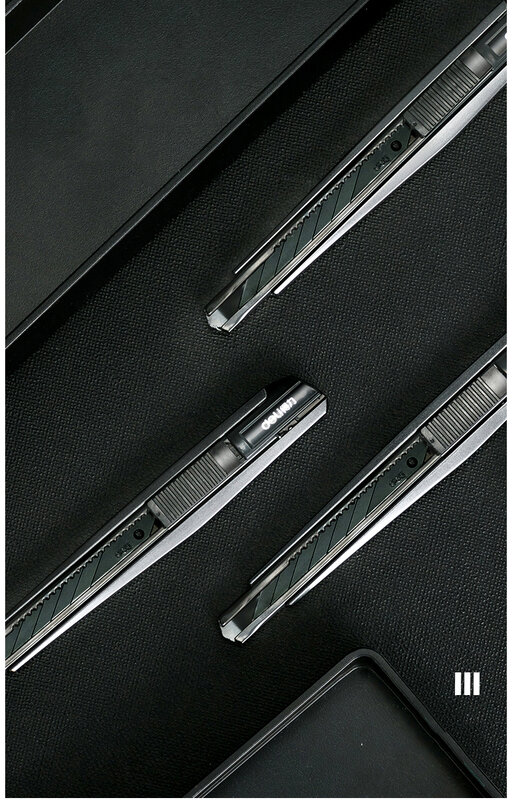Deli couteau utilitaire en métal couteau à papier peint Portable en alliage de Zinc Art coupe-papier enlèvement couteaux Express papeterie