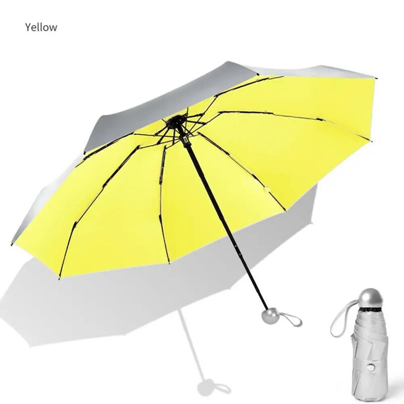 미니 우산 포켓 휴대용 접는 자외선 태양 우산 비 방풍 라이트 우산 남자 어린이 우산