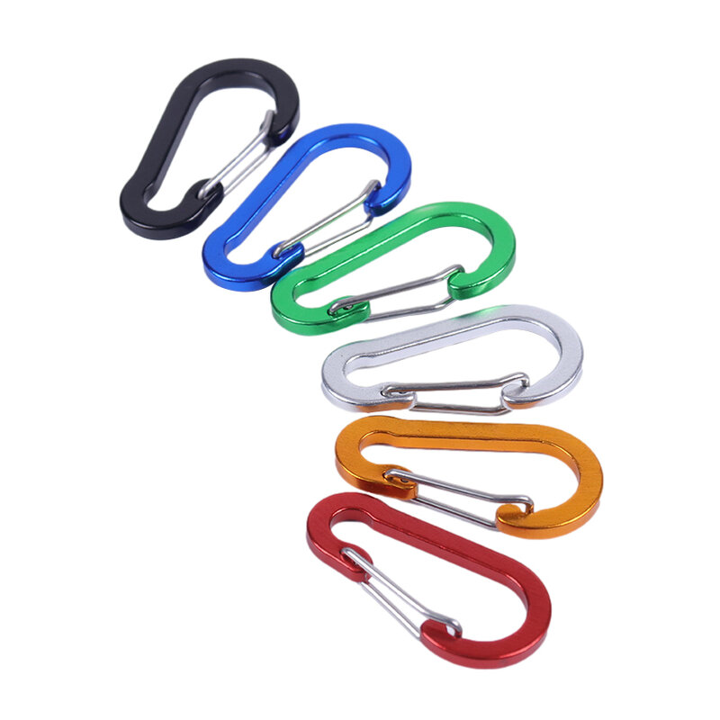 1Pc Outdoor Backpack Camping Climbing Supplies Aluminum Alloy Carabiner Hook Keychain Lock Buckle Snap Clip Tool
