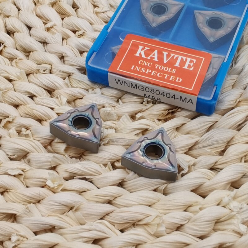 KAVTE – outils de tournage pour tour à cercle extérieur, avec revêtement coloré, spécial pour l'acier inoxydable, WNMG080404-MA WNMG080408-MA MS JMS